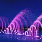 Seafountain rainbow straight spray cross swing park music fountain