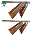 ISO V Shape Screen Aluminum Baffle Ceiling System Multicolor Interior Railway