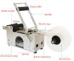 Semi Automatic Packaging Labeling Machine , Small Bottle Labeler For Round