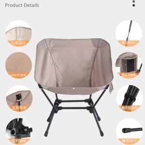 Wholesale Square Structure Beach Fishing Moon Saucer Camping Chair Lightweight Iron Tube from china suppliers