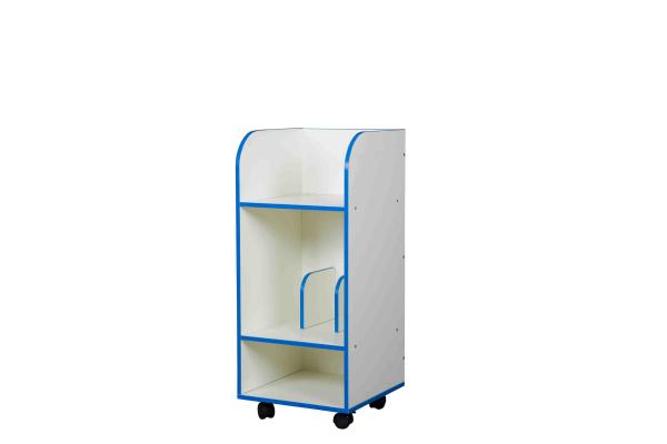 Three Tier Kids Playroom Furniture Storage Cabinet Book Storage With Caster
