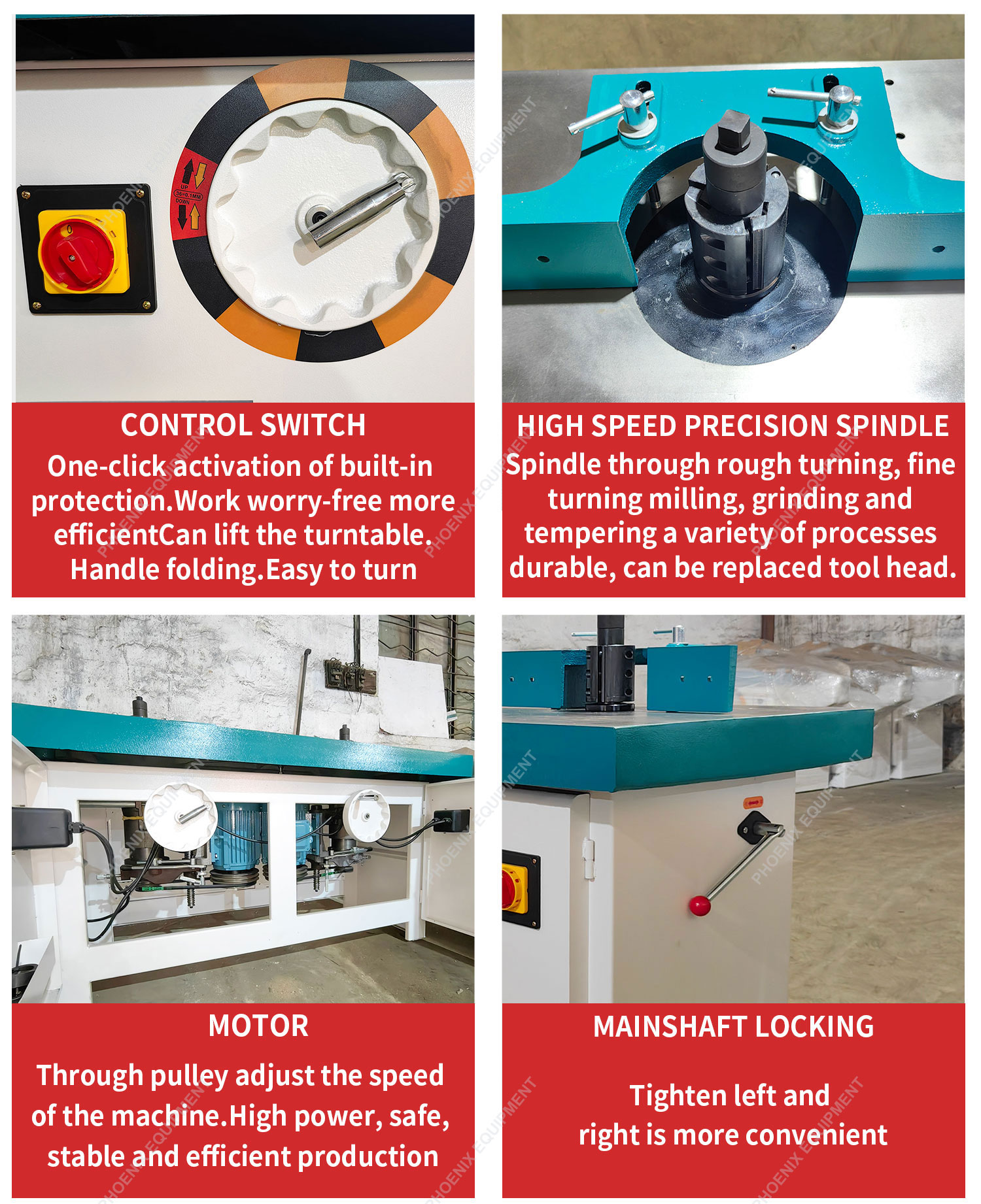 MX5317 Table Router Trimmer Double-Spindle Moulder Machine Vertical Woodworking Milling