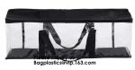PVC Tote Bag Interior Mesh Reinforced Double-Stitched Handle Storage Bags hold