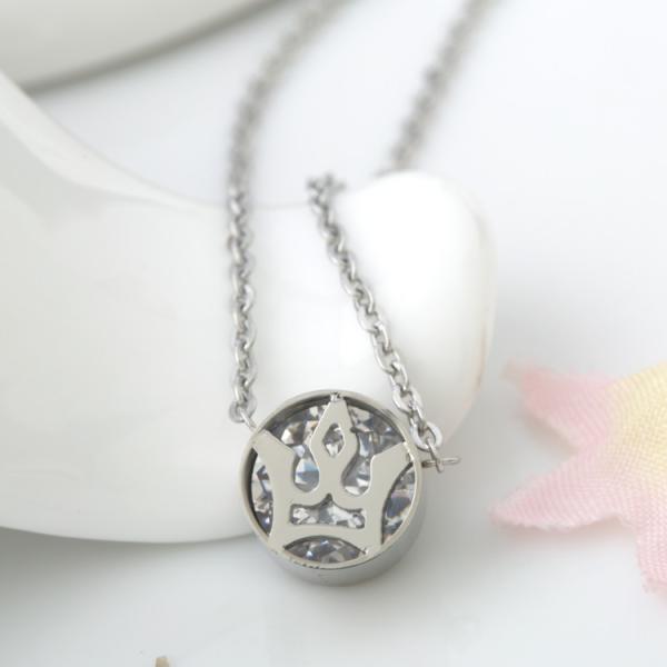 Queen′s Jewelry Fashion 316L Stainless Steel Silver Crown Pendant Necklace with