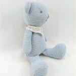 Customized PP Cotton Stuffed Animal Toys Plush Blue Little Bear Baby Gift