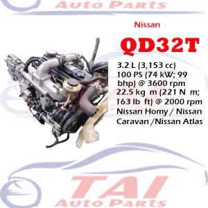 Wholesale Nissan QD32 QD32T 3.2L Used Diesel Engine 4 Cylinder For Nissan Cabstar / Nissan Terrano from china suppliers