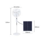 Rechargeable 25W Solar Powered Outdoor Fan 18650 Lithium Battery 3 Wind Gears