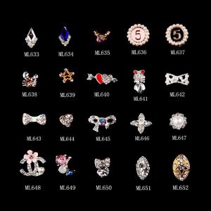 Wholesale Hot NEW Wholesale Alloy Jewelry 3D Nail Art Jewelry Nail rhinestones Sticker Supplier Number ML633-652 from china suppliers