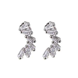 Wholesale Zirconia Ear Studs for Women's Vermeil Jewelry Iced Out Earrings from china suppliers