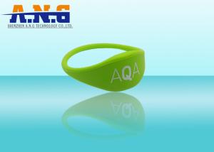 Wholesale Blue Nfc Silicone Rfid Wristbands For The Beach / Pools / Waterparks from china suppliers