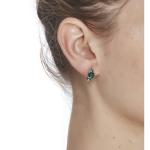 6.06 Carat TCW Heart Cut Gemstone Created Emerald 925 Sterling Silver Necklace