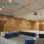 Contemporary Hall Design Waterproof Fiber Cement 12mm Perforated MDF Acoustic