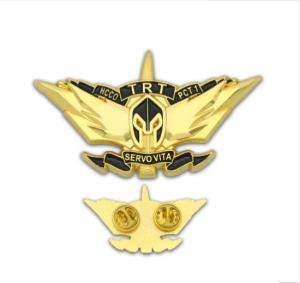 Wholesale Custom Logo Fashion Metal Craft Brass Soft/Hard Enamel Badge Gold Silver Emblem Police Security Lions Flag Military Long from china suppliers