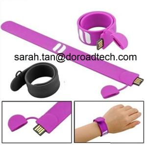 Wholesale High Quality Silicone Bracelet USB2.0 Flash Pen Drive Customized Logo Printing from china suppliers