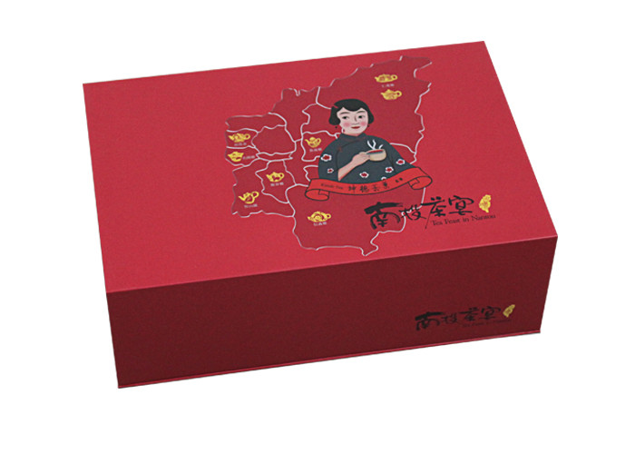 Rigid UV coating Red Packaging Boxes With Matt Lamination