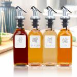 Vinegar Sauce Empty Olive Oil Bottle , Square Olive Oil Bottle With Oil