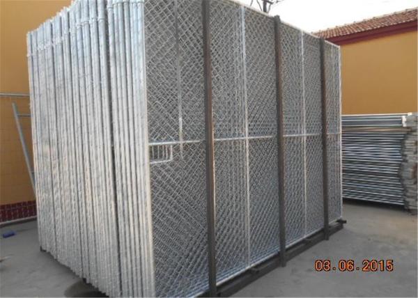 Hot dipped galvanized 6'x12' construction chain link fence panels tubing 48mm 1⅞