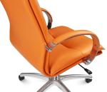 40HQ Ergonomic Leather Executive Mid Back Revolving Chair Height Adjustment SGS