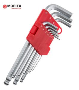 Wholesale Plastic Holder Ball End Allen Key 9 Pce CR-V Steel 1.5mm, 2mm, 2.5mm, 3mm, 4mm, 5mm, 6mm, 8mm To 25° Angled Screwing from china suppliers