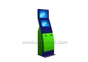 Wholesale Dual Screen Ticket Dispenser Machine , Cinema Ticket Kiosk With Bill Acceptor from china suppliers