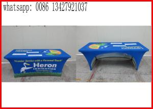 Wholesale Promotional Outside Tension Fabric Displays , Washable Trade Show Table Covers from china suppliers