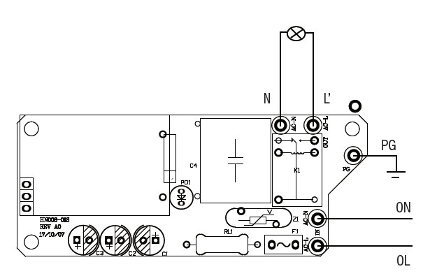 220 - 240VAC On Off Switch Sensor Without Housing For Built In Installation