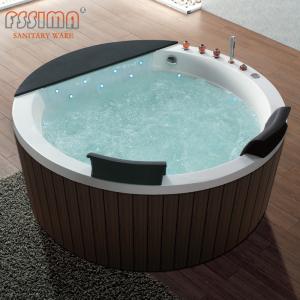 Wholesale 1700 X 800 2 Person SPA Massage Bathtub 72&quot; Round Whirlpool Tub Bar Counter from china suppliers