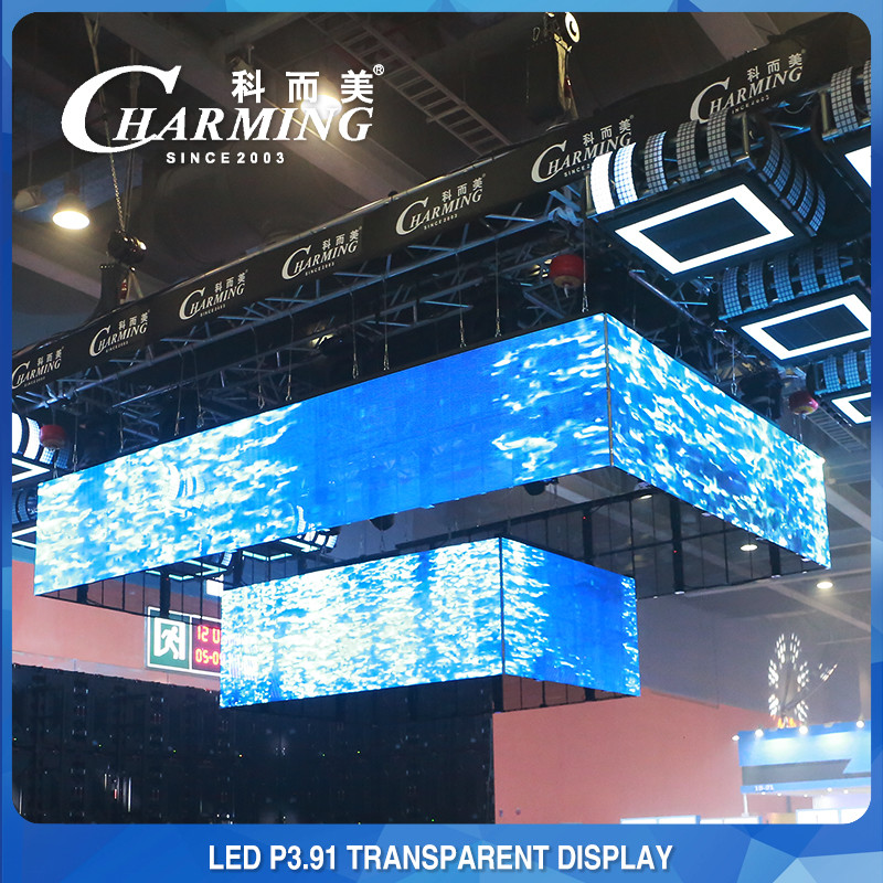 P3.91-7.8 Transparent Glass LED Screen 4K 3840Hz 500X1000mm