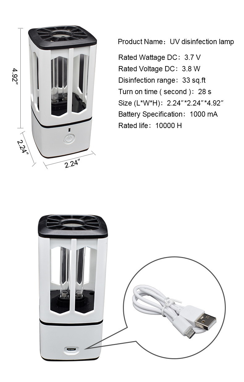 ABS UV Disinfection Products , Uv Light Sterilizer Motion Sensor Safety Application
