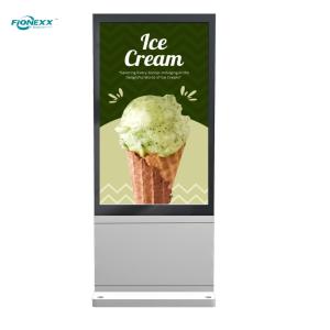 Wholesale 75'' Silver AD Board Outdoor Lcd Kiosk External Digital Signage 1650*928mm from china suppliers