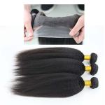 Authentic 100 Peruvian Virgin Human Hair Kinky Straight Lace Frontal Closure