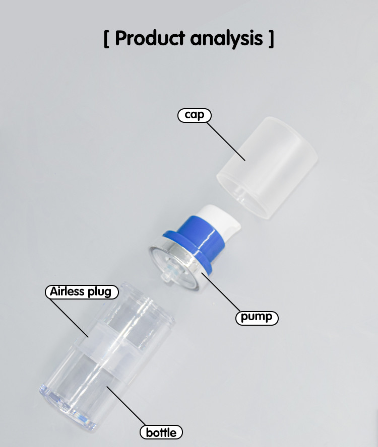 30ml/50ml Customized Color Ingle Layer Vacuum Bottle Cosmetic Packaging AS Airless Bottle UKA71