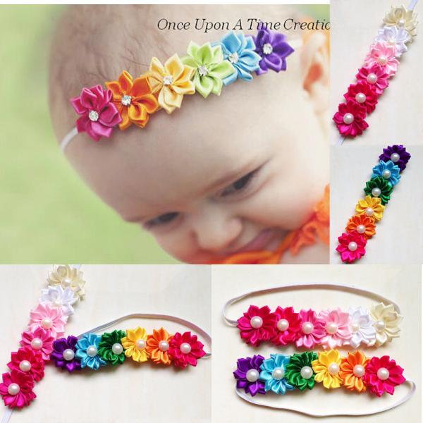 The new European and American children hair jewelry six polygonal flower hair