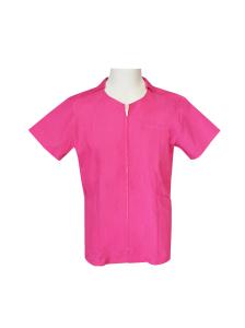 Wholesale 150 GSM Lapel Medical Uniform Scrubs With White Zipper And Pricess Seam from china suppliers