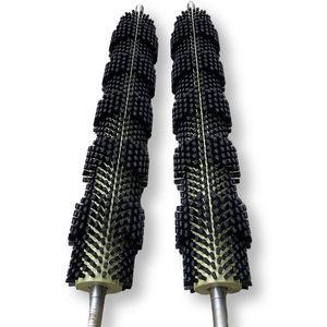 Industrial Nylon Roller Brush With Shaft Plastic Pipe Hair Transplantation For