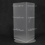 Rotating Frosted Acrylic Sunglasses Display Stand Free Standing Eyewear Display