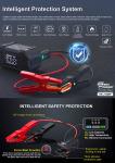 High Capacity 20000mAh Car Battery Booster with Air Compressor and Smart Safety