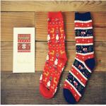 Colorful customized cute cartoon christmas style cozy cotton OEM hosiery for