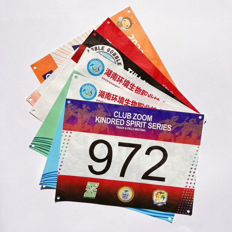 Custom Competition Player Identification Numbers Customizable Color Race Biking Marathon Match Contestant Number Bibs