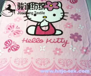 Wholesale 100% Polyester Cartoon Printed Flannel Blanket Fabric Coral Fleece for apparel/bed from china suppliers