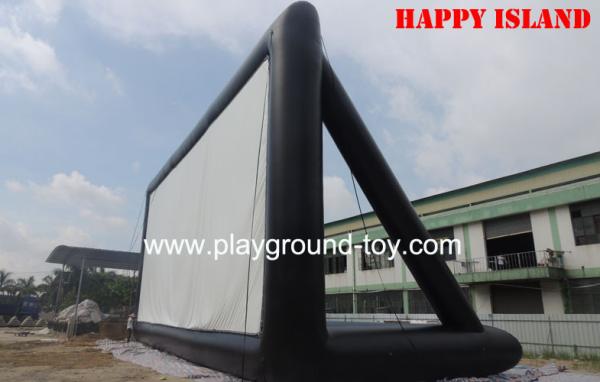 Professional Cloth Kids Inflatable Bouncer Movie Screen , Inflatable Outdoor