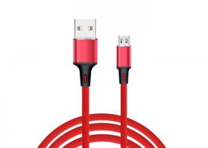 China 1m Length Braided USB Cable , Micro USB Charging Cable For Mobile Phone on sale