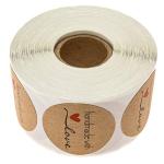 Silk Screen Printing Kraft Paper Self Adhesive Sticky Labels