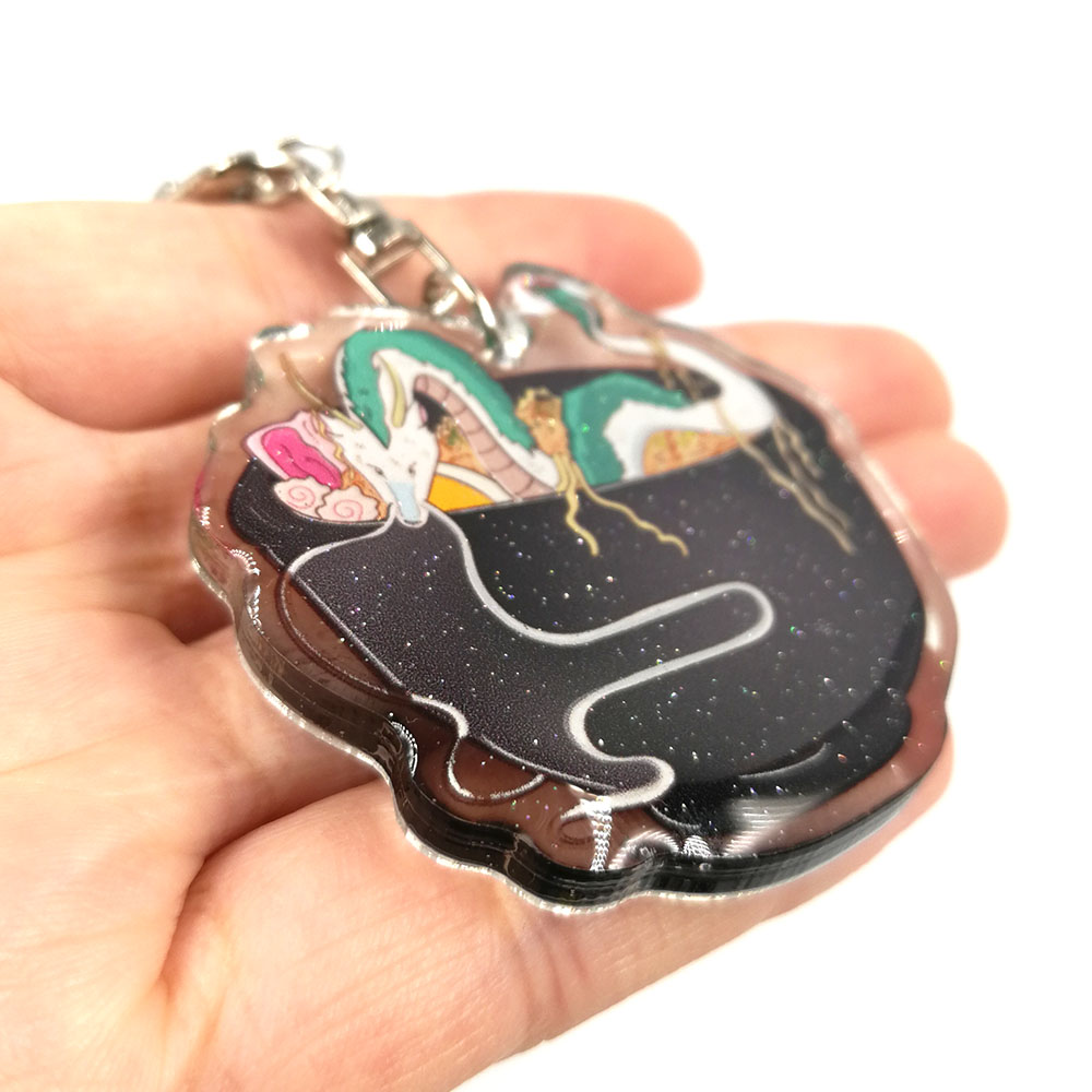 Epoxy Glitter Sparkle C'ustom Holographic Acrylic Charms For Birthday Gift