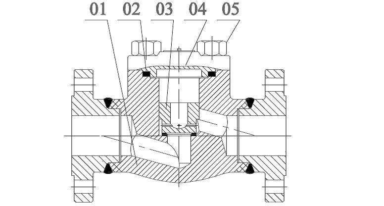Forged Check Valve Flanged Drawing