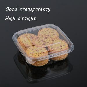 Wholesale Clear/Green Virgin Food Grade PET 16*16*6cm Plastic Pastry Container With Lid from china suppliers