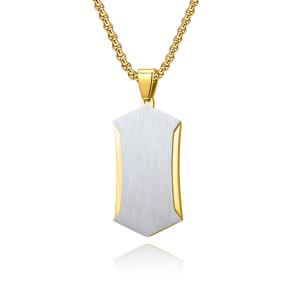 Wholesale Stainless Steel Cross Pendant Necklace Christian Jewelry Satin Square Religious Cross Engraved Necklace For Men from china suppliers