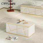 Modern Luxury Wood TV Cabinet And Coffee Table Set Home Furniture Living Room