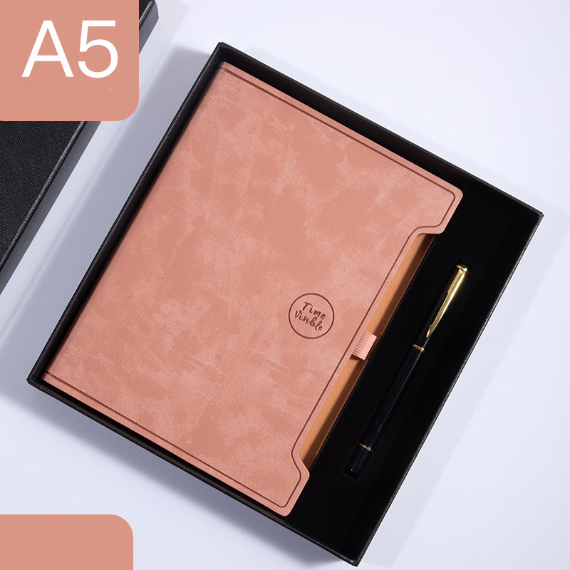 Direct A5 PU Leather Agenda Journal Notebook With Customized Inner Pages And Pen Set
