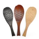 Nanmu Wooden Cooking Utensils Lacquered Fish Shaped Kitchenware Cutlery Set